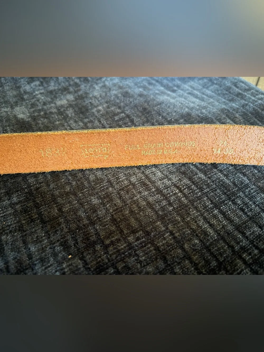 Levi's Brown Leather Belt with Brass-Tone Buckle